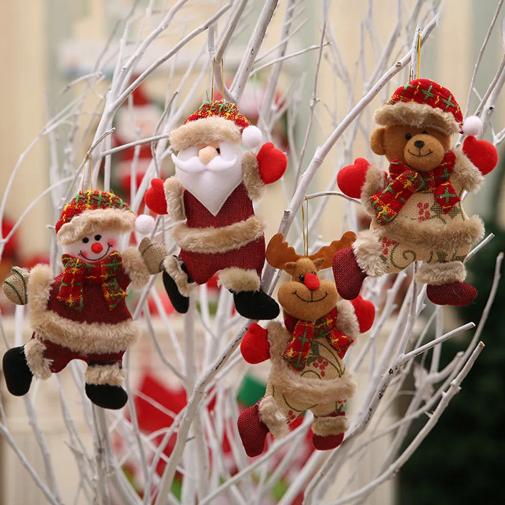 Boules de Décoration de Noël - Ensemble de 4 Ornements Brillants