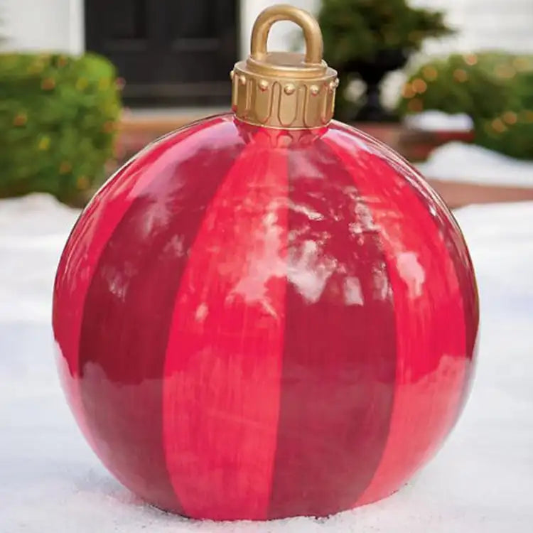 Boule de Noël Gonflable pour Jardin - Décoration Festive et Colorée