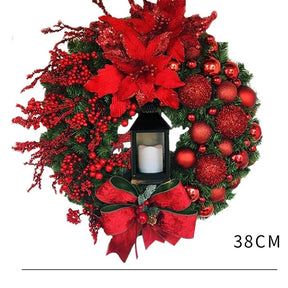 Décoration de Noël en Pin Artificiel - Détails Scintillants et Facile à Installer