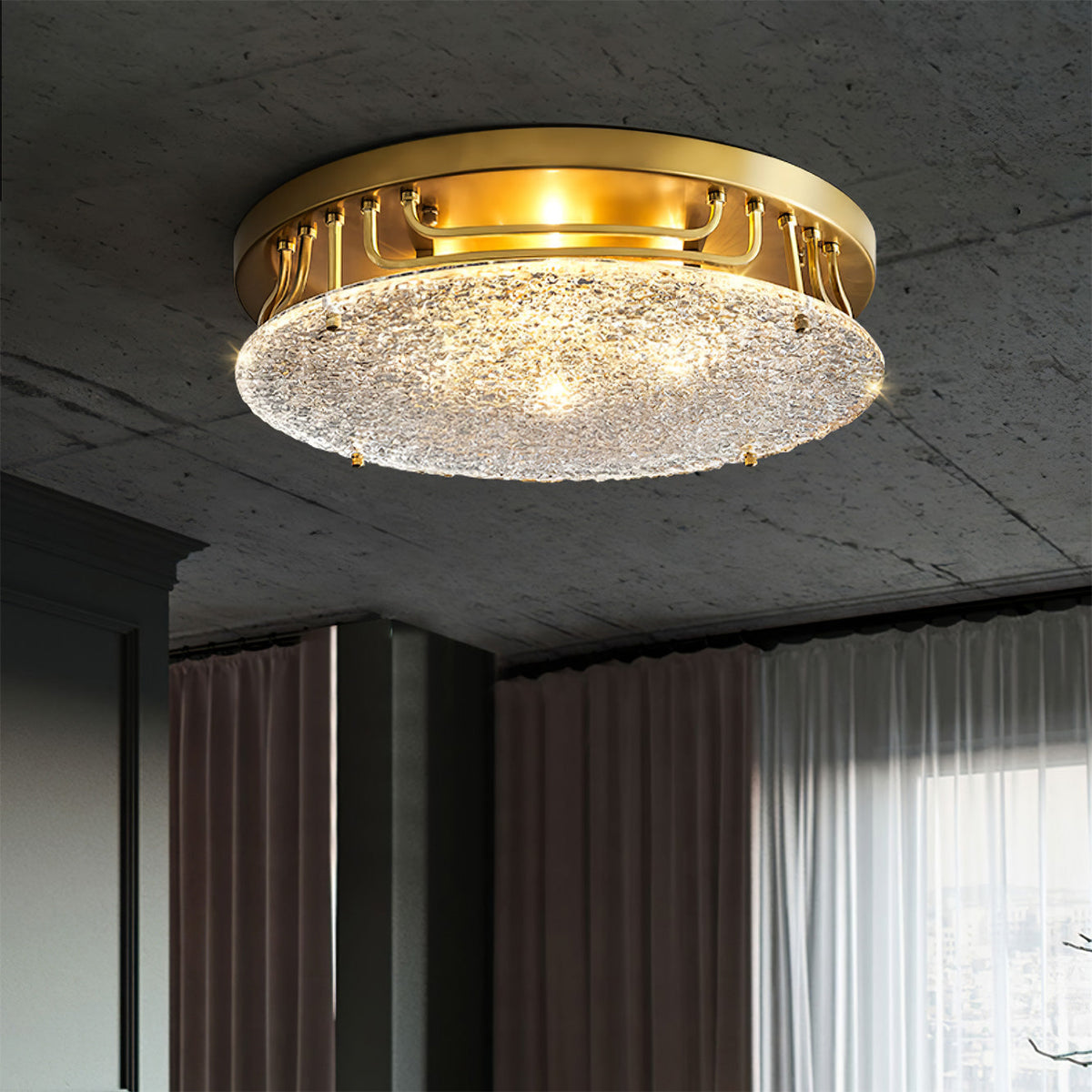 Lampe de Plafond Élégante en Verre - Design Intemporel et Atmosphère Cosy