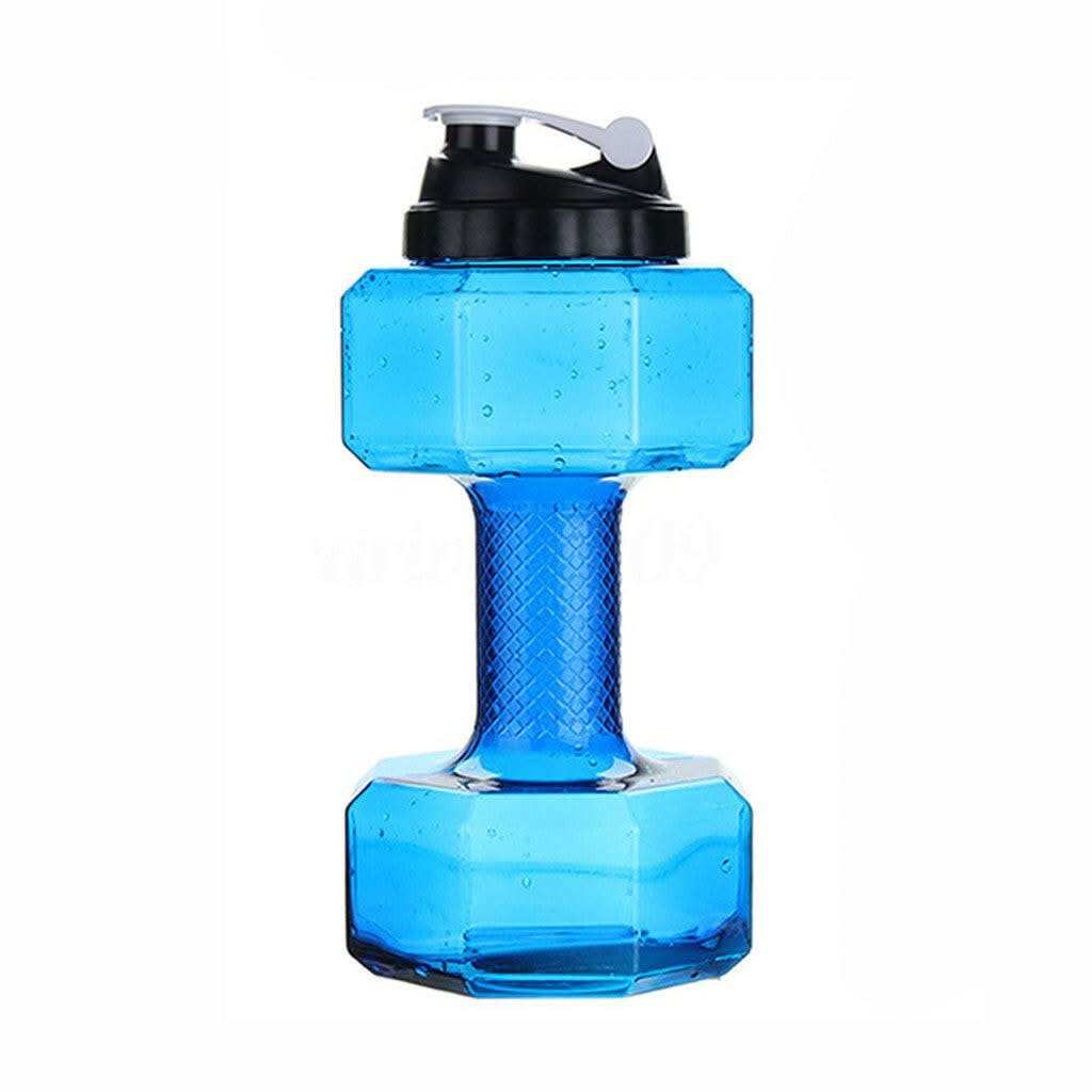 Bouteille d'Eau avec Haltères - Hydratation et Entraînement Pratique