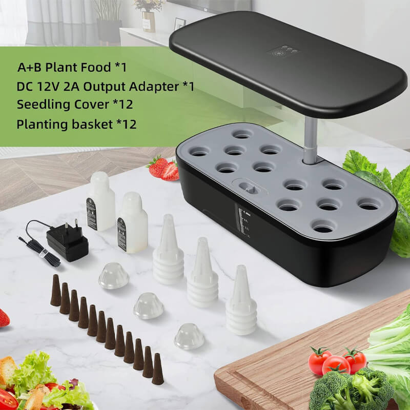 Système de Jardinage Hydroponique Intérieur - Croissance Rapide avec 12 Pods