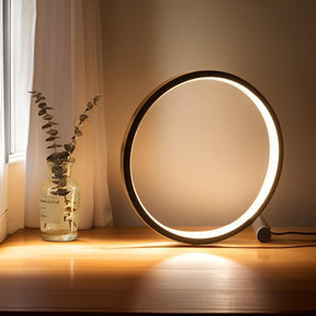Lampe de Table Circulaire Tactile - Design Élégant et Rechargeable USB