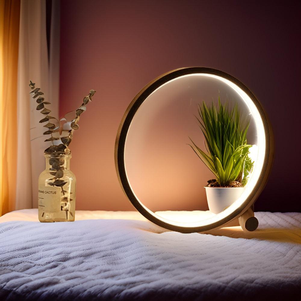 Lampe de Table Circulaire Tactile - Design Élégant et Rechargeable USB