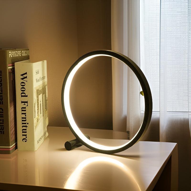 Lampe de Table Circulaire Tactile - Design Élégant et Rechargeable USB