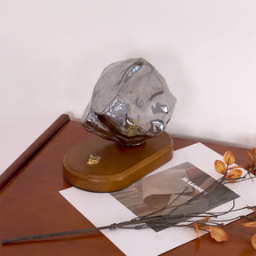 Lampe de Table en Verre Ambre - Design Vintage et Éclairage Chaleureux
