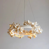 Lustre en Fleurs de Céramique - Élégance Romantique et Chaleureuse