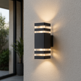 Applique Murale Extérieure à 2 Voies - Design Minimaliste et Éclairage Doux