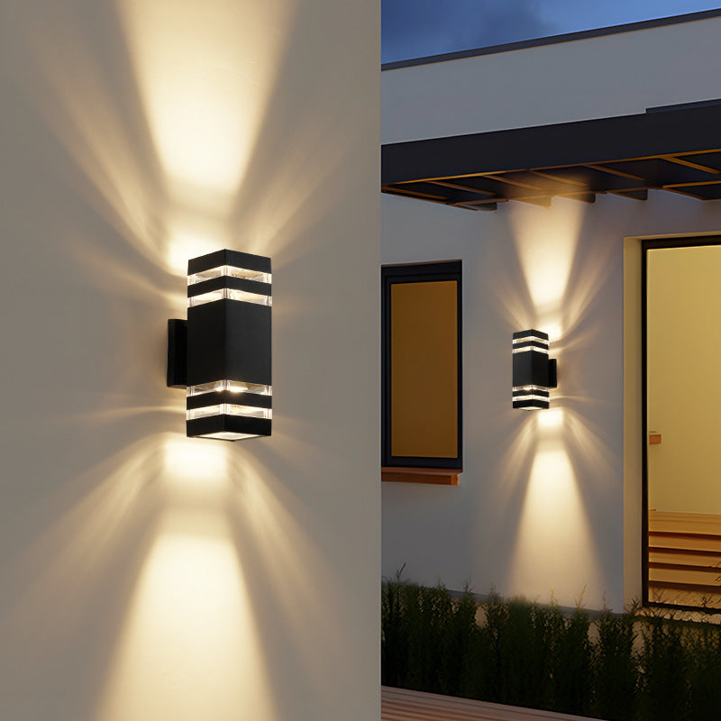 Applique Murale Extérieure à 2 Voies - Design Minimaliste et Éclairage Doux