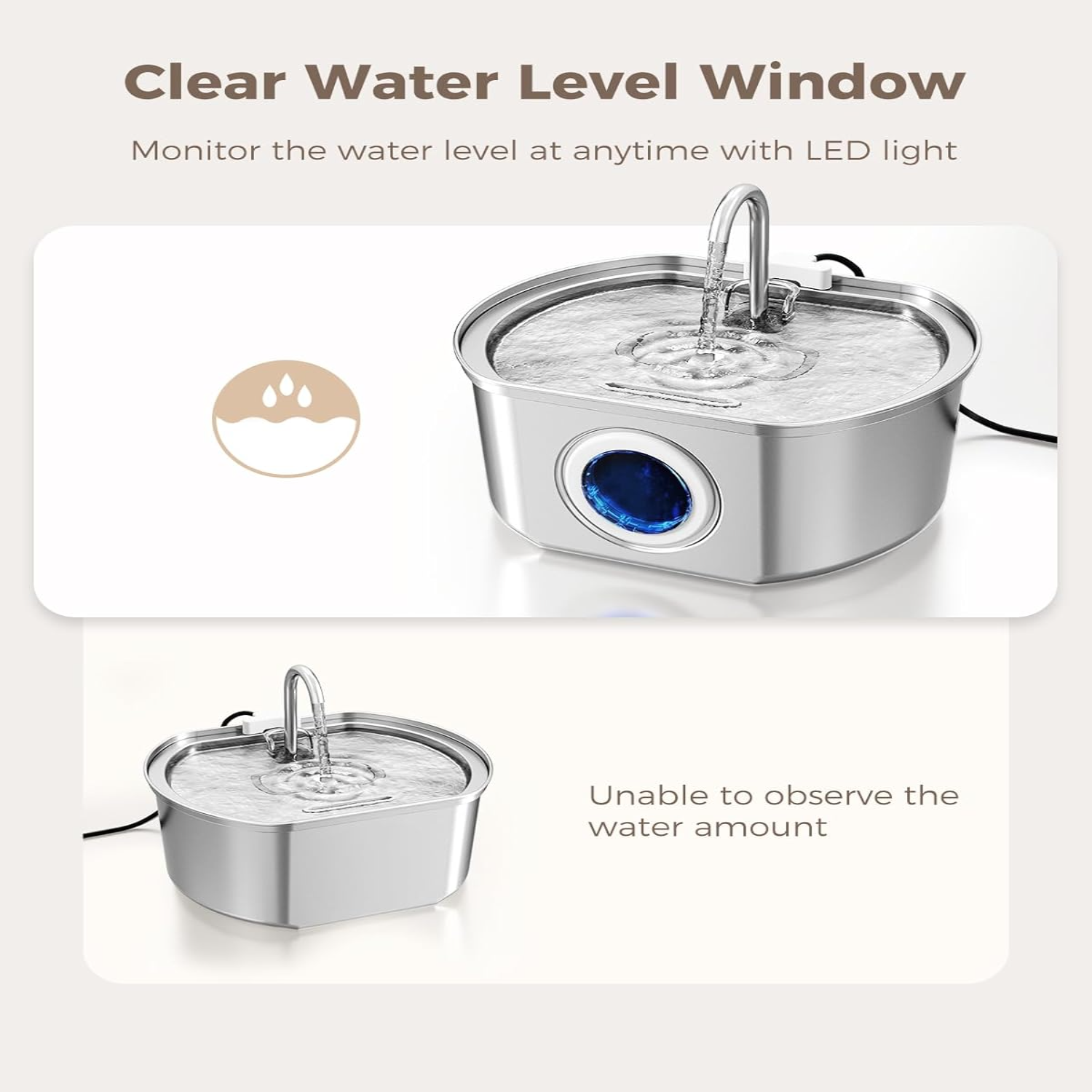Fontaine à Eau en Acier Inoxydable - Design Élégant et Résistant aux Intempéries