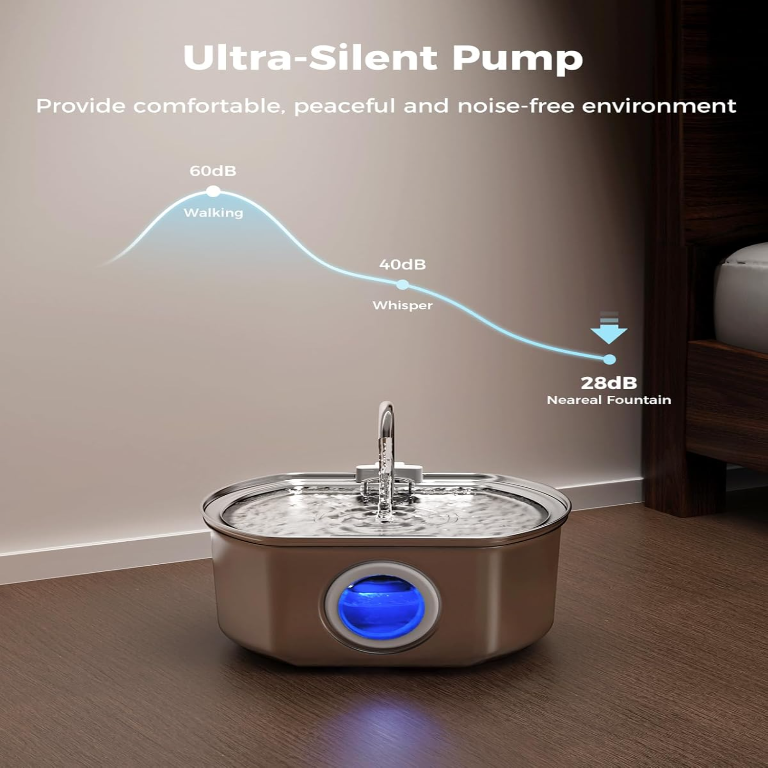 Fontaine à Eau en Acier Inoxydable - Design Élégant et Résistant aux Intempéries