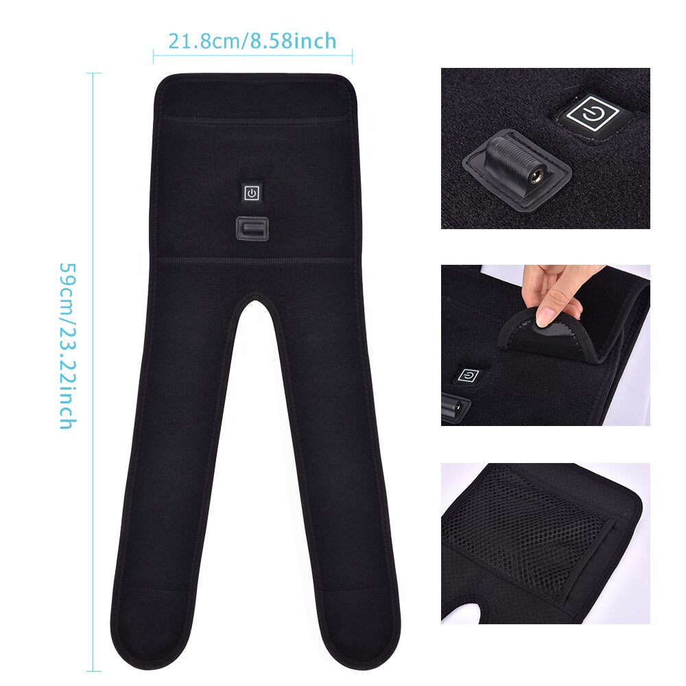 Tapis de Genou Chauffant Électrique - Soulagement de Douleur et Massage Vibration