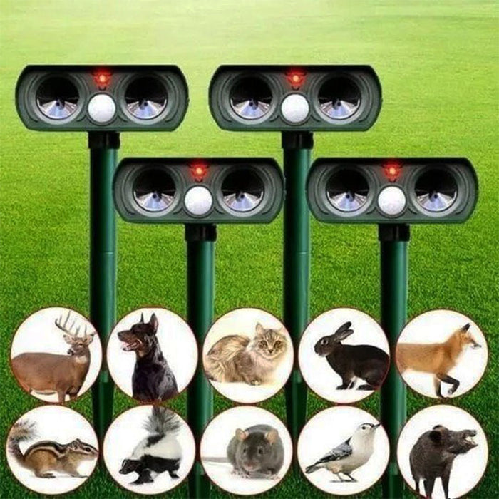 Répulsif Ultrasonique pour Animaux - Technologie Solaire et Respectueuse de l'Environnement