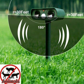 Répulsif Ultrasonique pour Animaux - Technologie Solaire et Respectueuse de l'Environnement