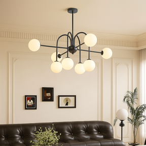 Lustre Contemporain en Verre - Design Artistique et Éclairage LED