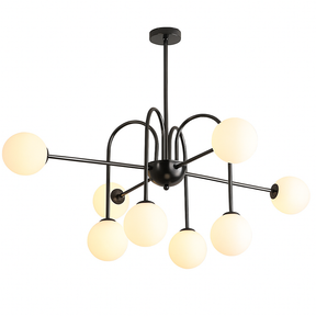Lustre Contemporain en Verre - Design Artistique et Éclairage LED