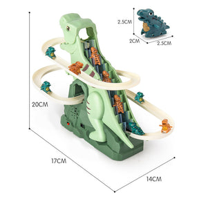 Piste de Course Dinosaure Interactive - Voitures Grimpantes et Éclairage LED