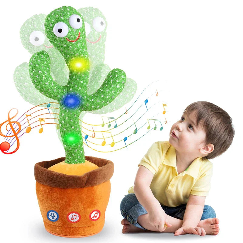 Cactus en Peluche Interactif pour Enfants - Jouet Doux et Dansant pour Décoration