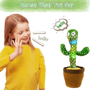 Cactus en Peluche Interactif pour Enfants - Jouet Dansant et Amusant en Tissu Doux