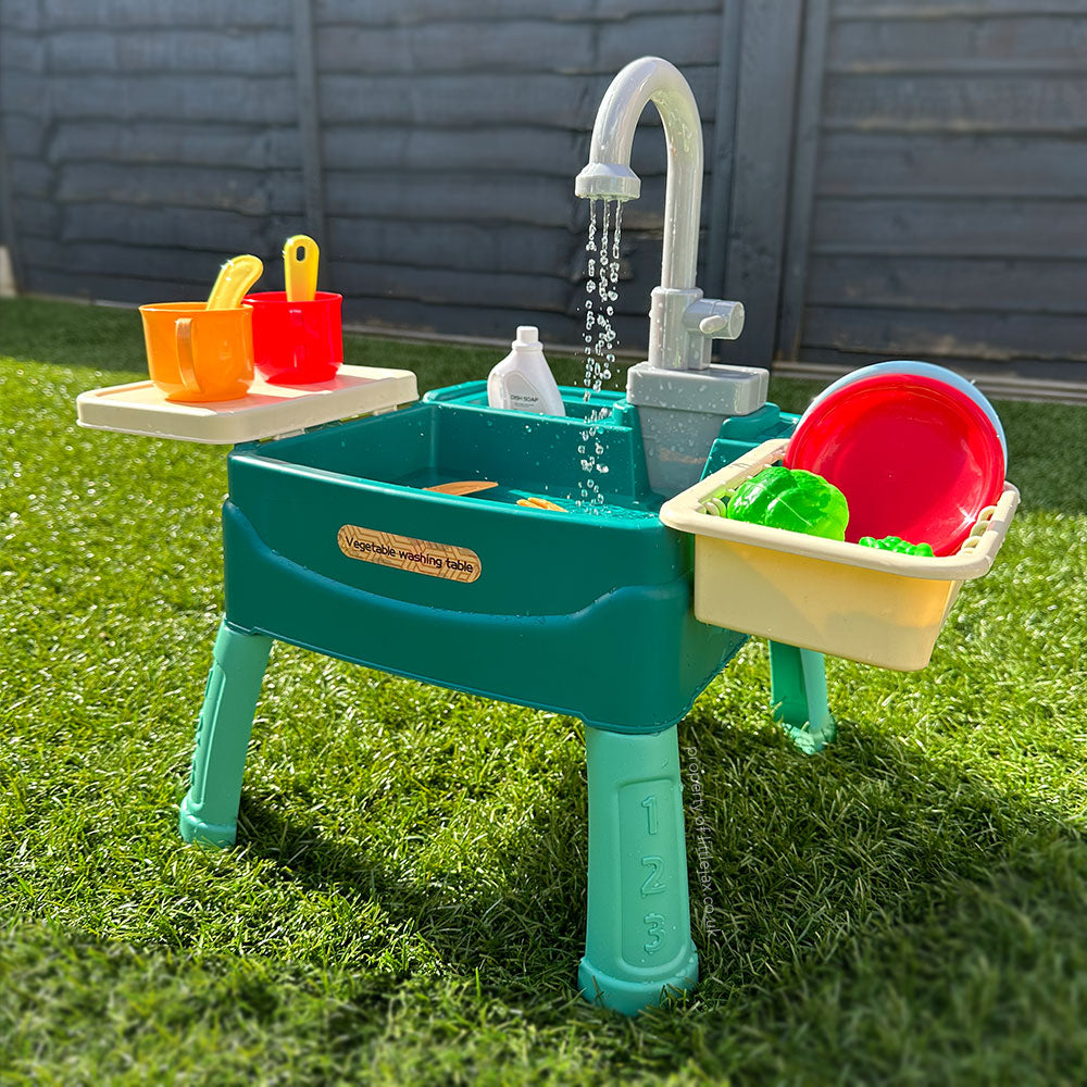 Cuisine Interactive Jeux d'Eau - Robinet Fonctionnel et 19 Accessoires