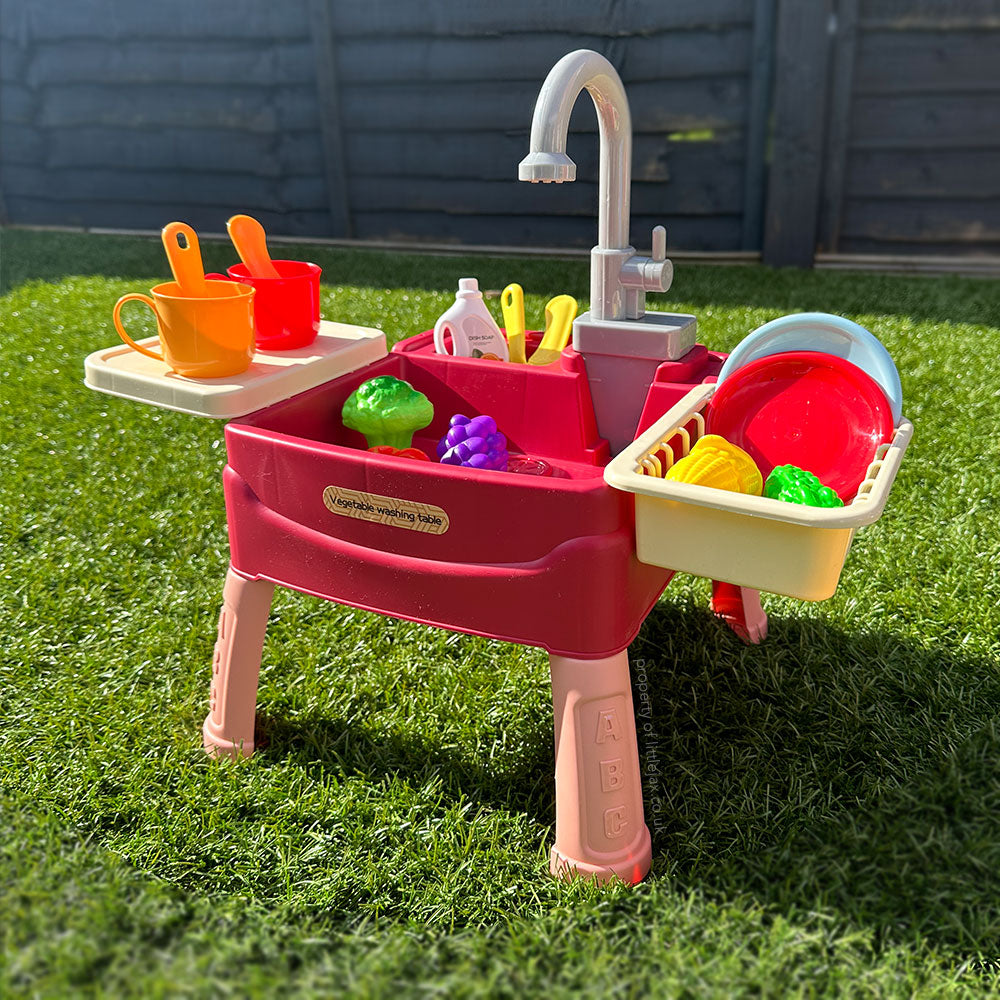 Cuisine Interactive Jeux d'Eau - Robinet Fonctionnel et 19 Accessoires