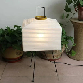 Lampe en Papier de Riz Japandi - Éclairage Ambiant et Style Wabi-Sabi