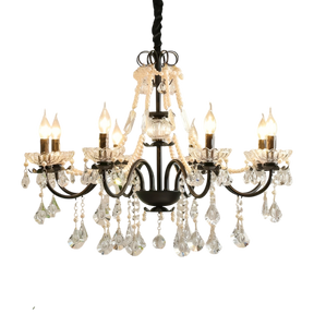 Lustre en Cristal Noir Contemporain - Élégance et Luxe pour Votre Intérieur