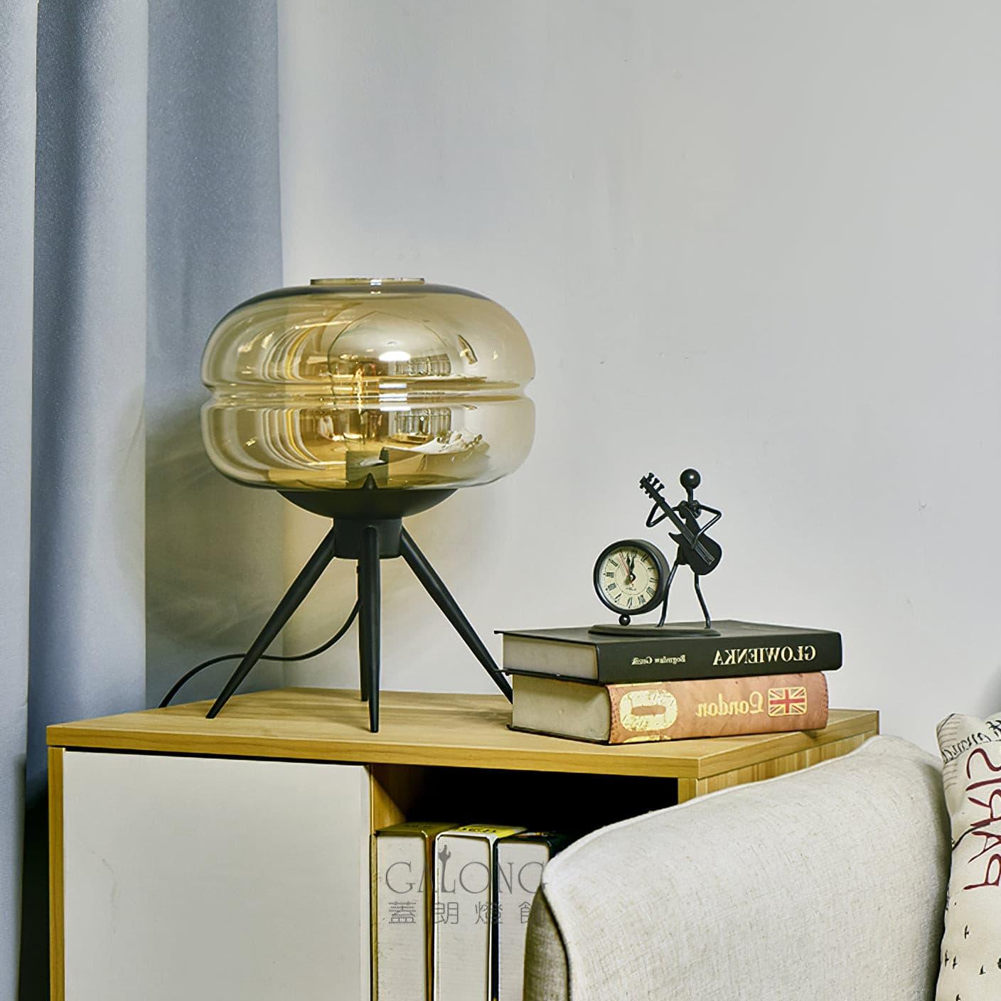 Lampe de Table LED en Verre - Éclairage Chaleureux et Design Élégant