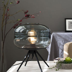 Lampe de Table LED en Verre - Éclairage Chaleureux et Design Élégant