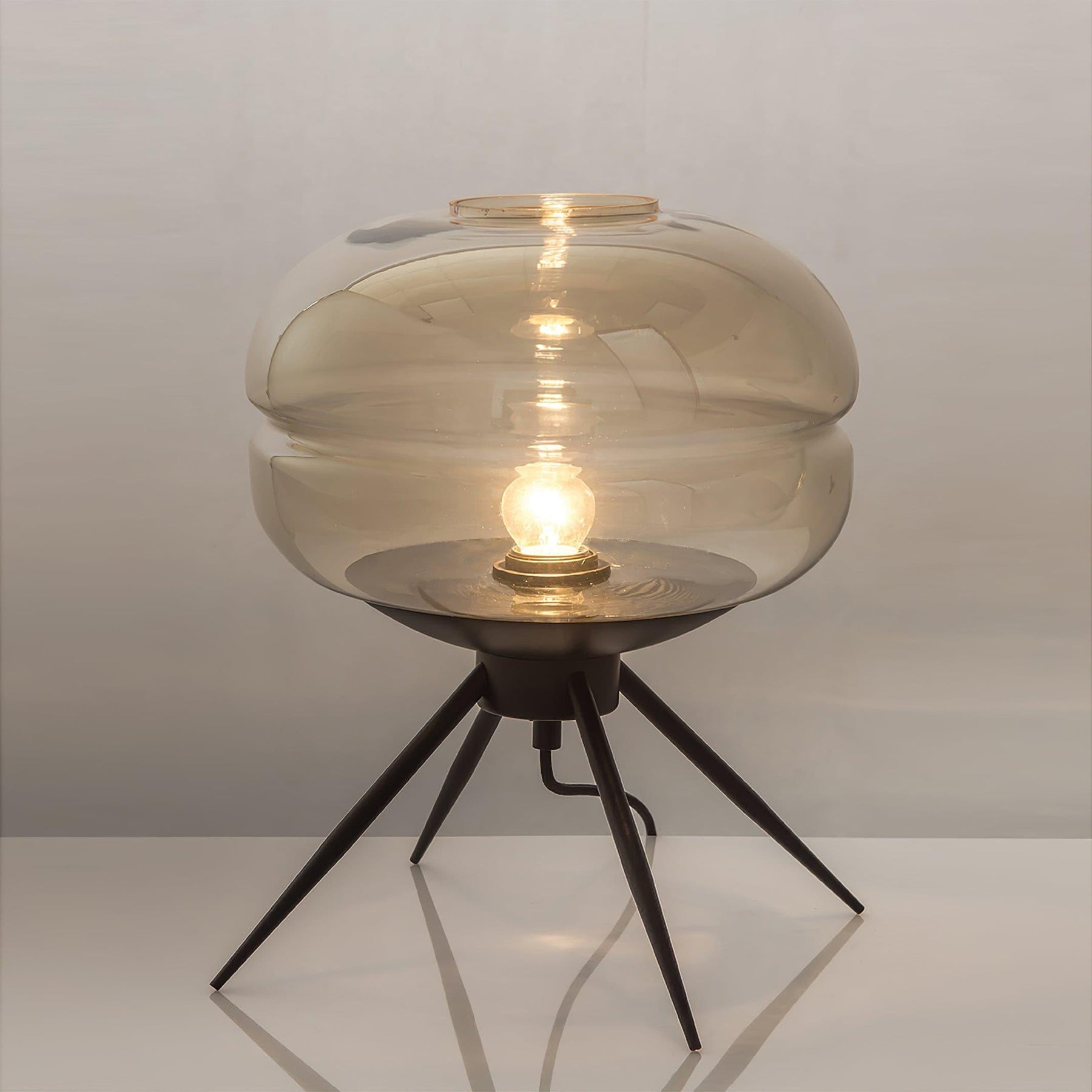 Lampe de Table LED en Verre - Éclairage Chaleureux et Design Élégant