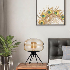 Lampe de Table LED en Verre - Éclairage Chaleureux et Design Élégant