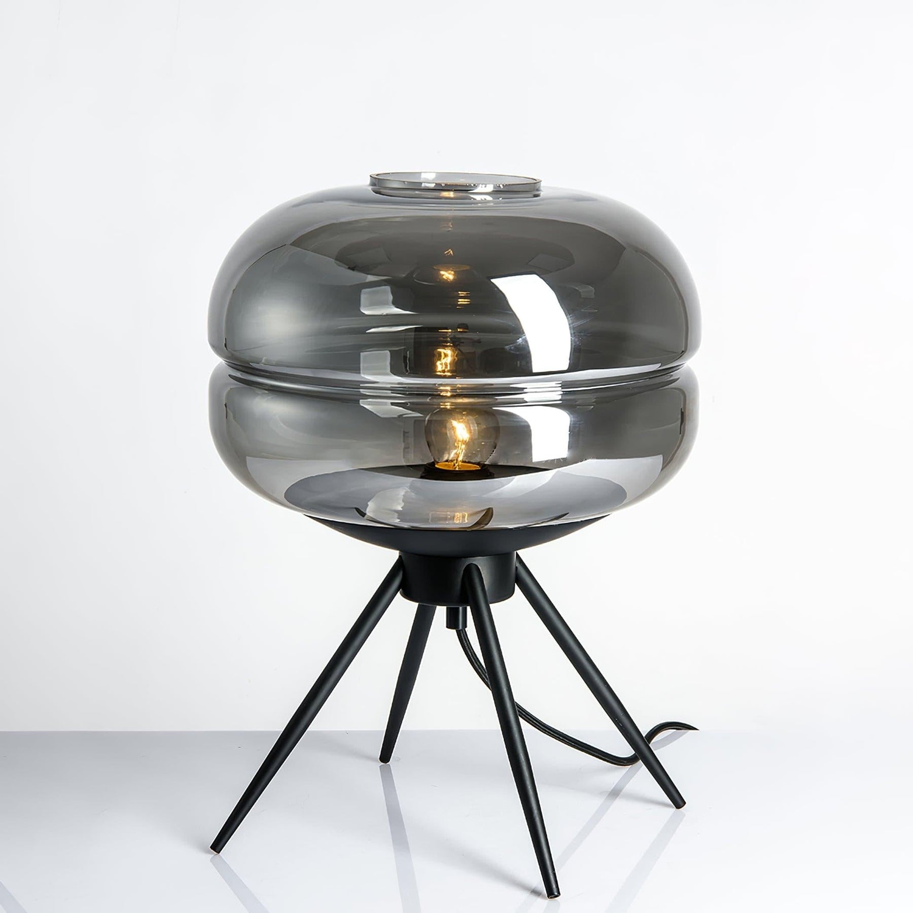 Lampe de Table LED en Verre - Éclairage Chaleureux et Design Élégant