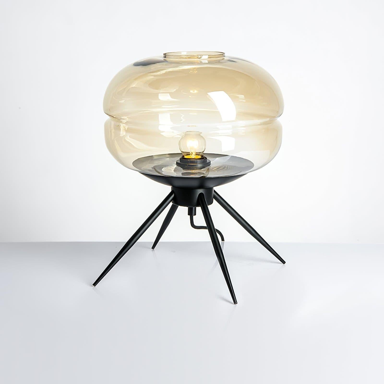 Lampe de Table LED en Verre - Éclairage Chaleureux et Design Élégant