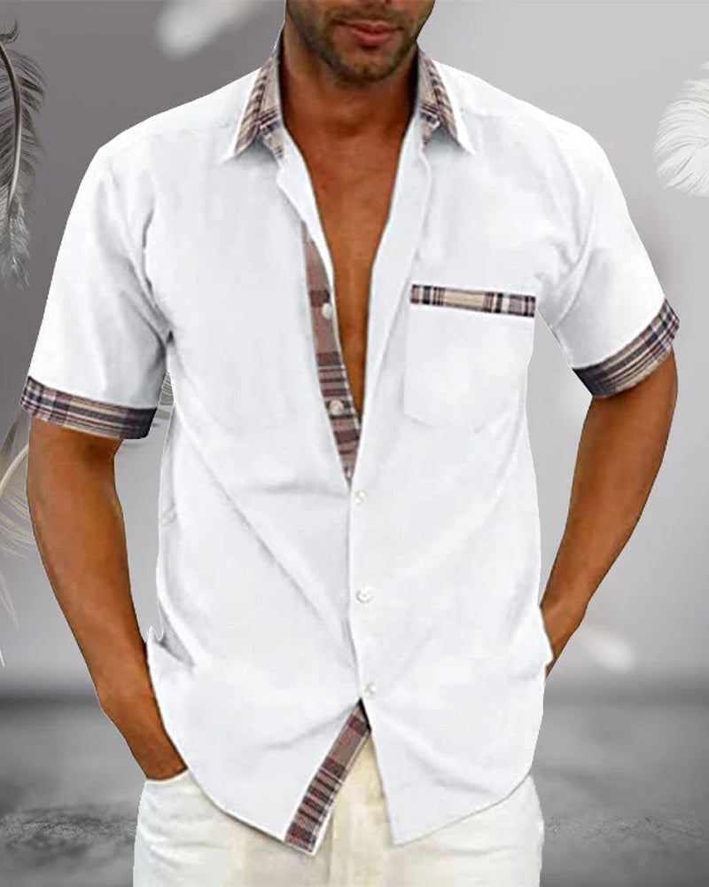 Chemise à Manches Courtes Confortable - Élégance Polyvalente pour Toutes Occasions