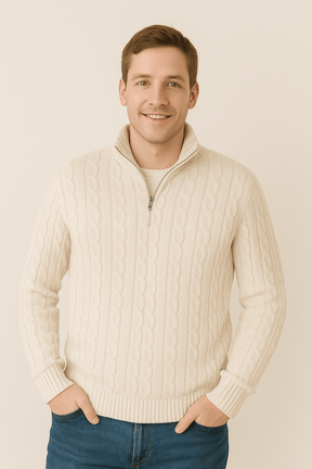 Pull en Tricot Doux pour Hommes - Élégance Moderne et Chaleur Confortable