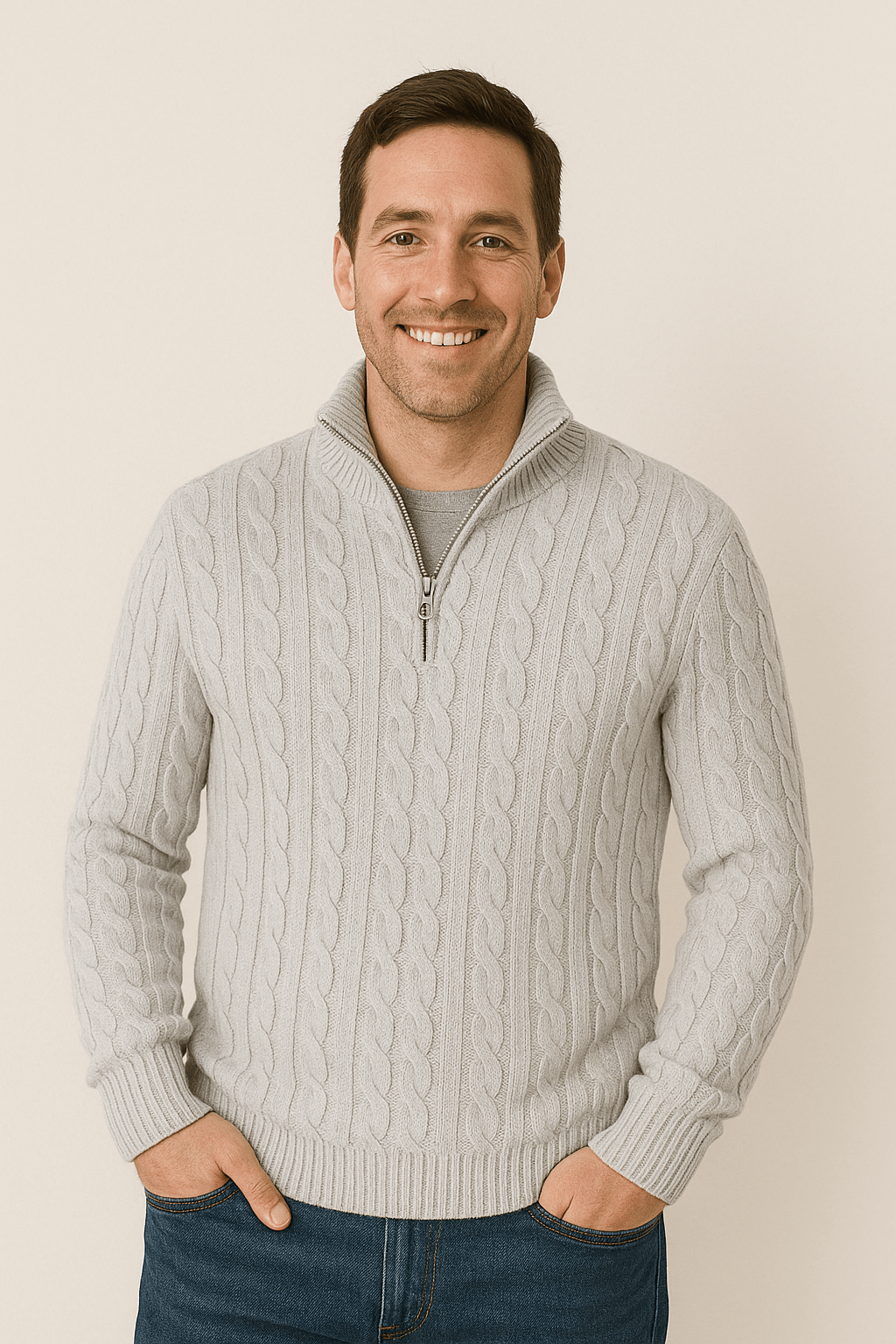 Pull en Tricot Doux pour Hommes - Élégance Moderne et Chaleur Confortable