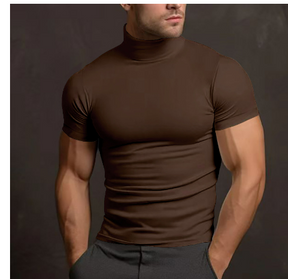 Col Roulé Moderne à Manches Courtes - Élégance et Confort pour Toutes Occasions