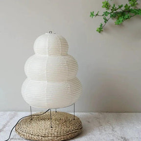 Lampe en Papier de Riz Japandi - Éclairage LED Économe et Apaisant