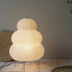Lampe en Papier de Riz Japandi - Éclairage LED Économe et Apaisant