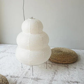 Lampe en Papier de Riz Japandi - Éclairage LED Économe et Apaisant