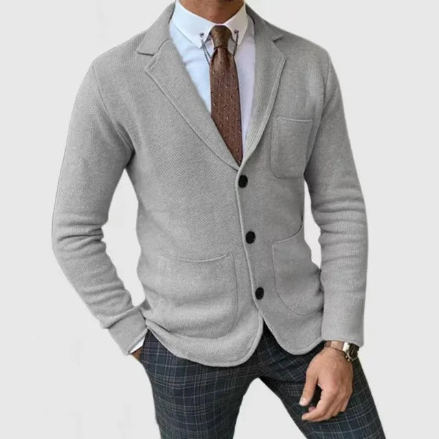 Blazer en Tricot pour Hommes - Confort et Style Polyvalent