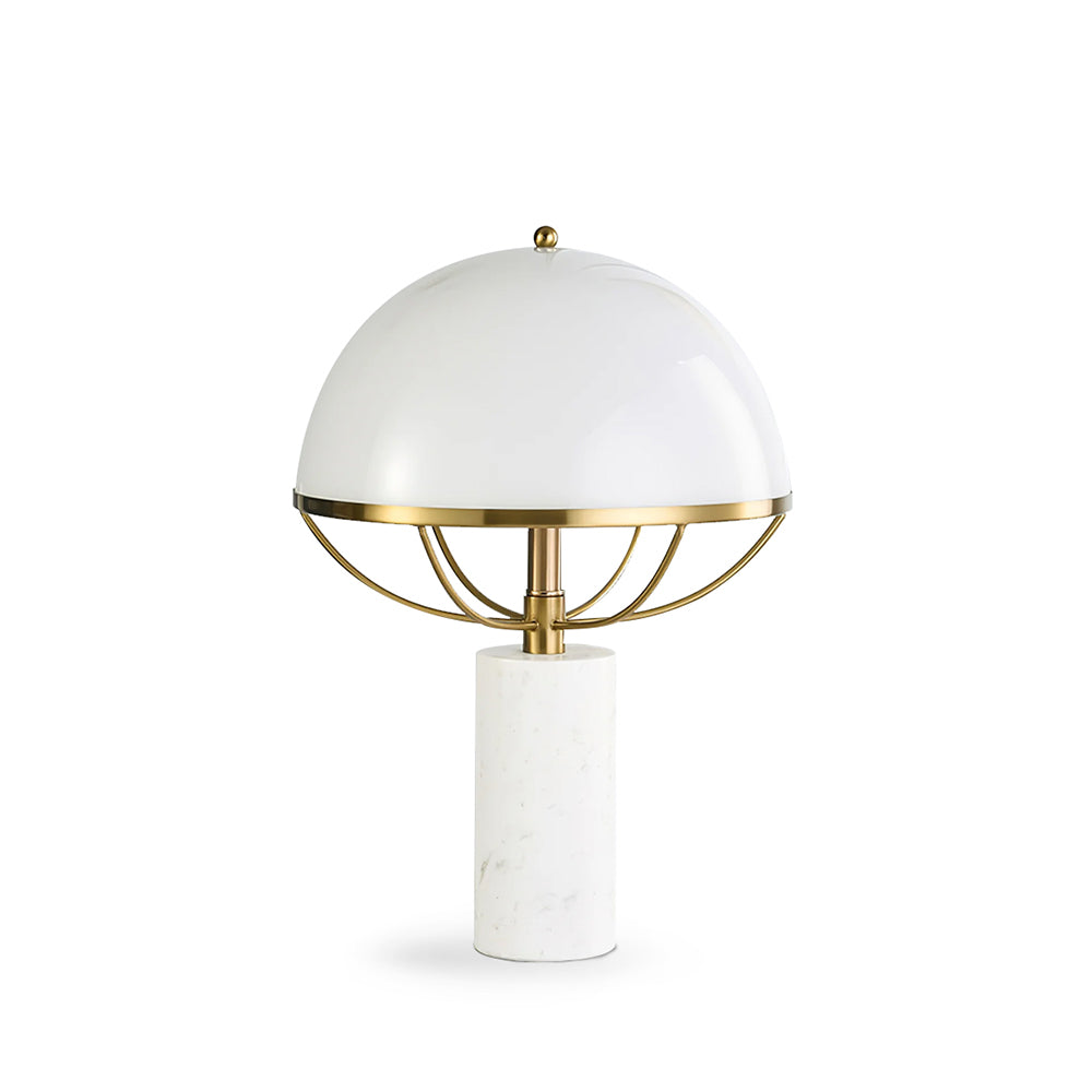 Lampe en Verre Dorée avec Socle en Marbre - Éclairage Ambiant et Élégant pour Intérieur