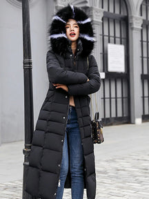 Manteau Puffer Long pour Femmes - Élégant et Confortable pour Hiver