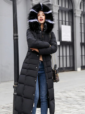 Manteau Puffer Long pour Femmes - Élégant et Confortable pour Hiver