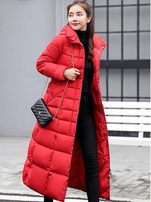 Manteau Puffer Long pour Femmes - Élégant et Confortable pour Hiver