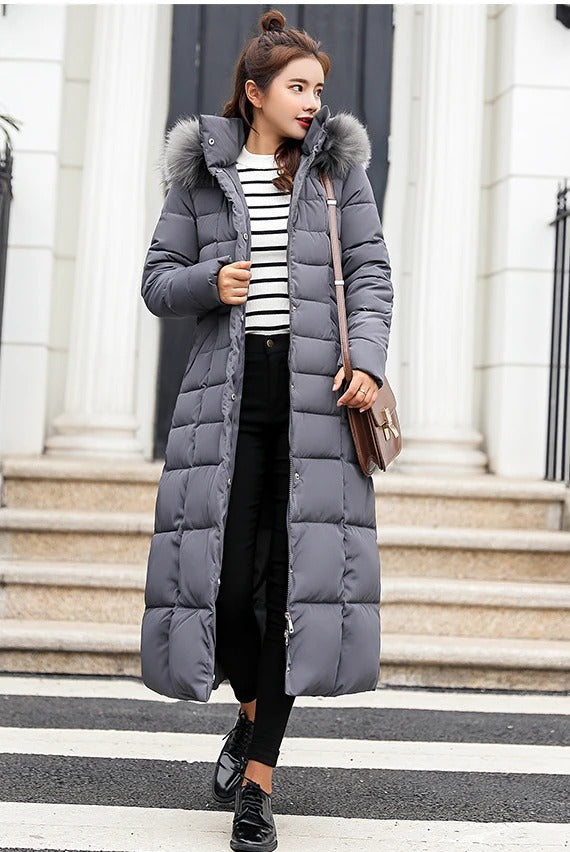 Manteau Puffer Long pour Femmes - Élégant et Confortable pour Hiver