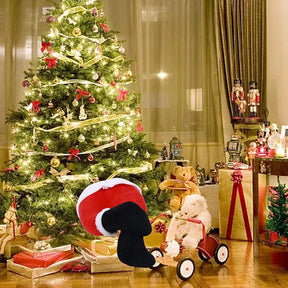 Décoration de Sapin de Noël en Peluche - Jambes de Père Noël Amusantes et Douces