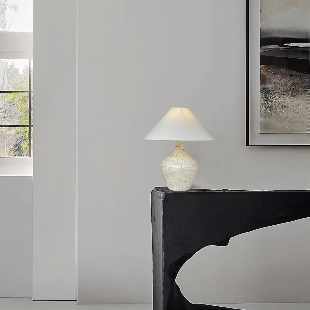 Lampe de Table en Coquillages - Design Élégant et Ambiance Apaisante