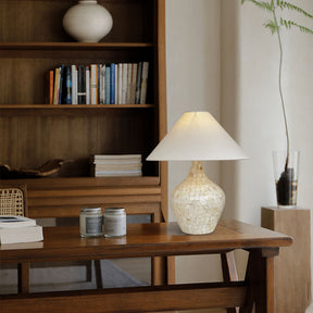 Lampe de Table en Coquillages - Design Élégant et Ambiance Apaisante