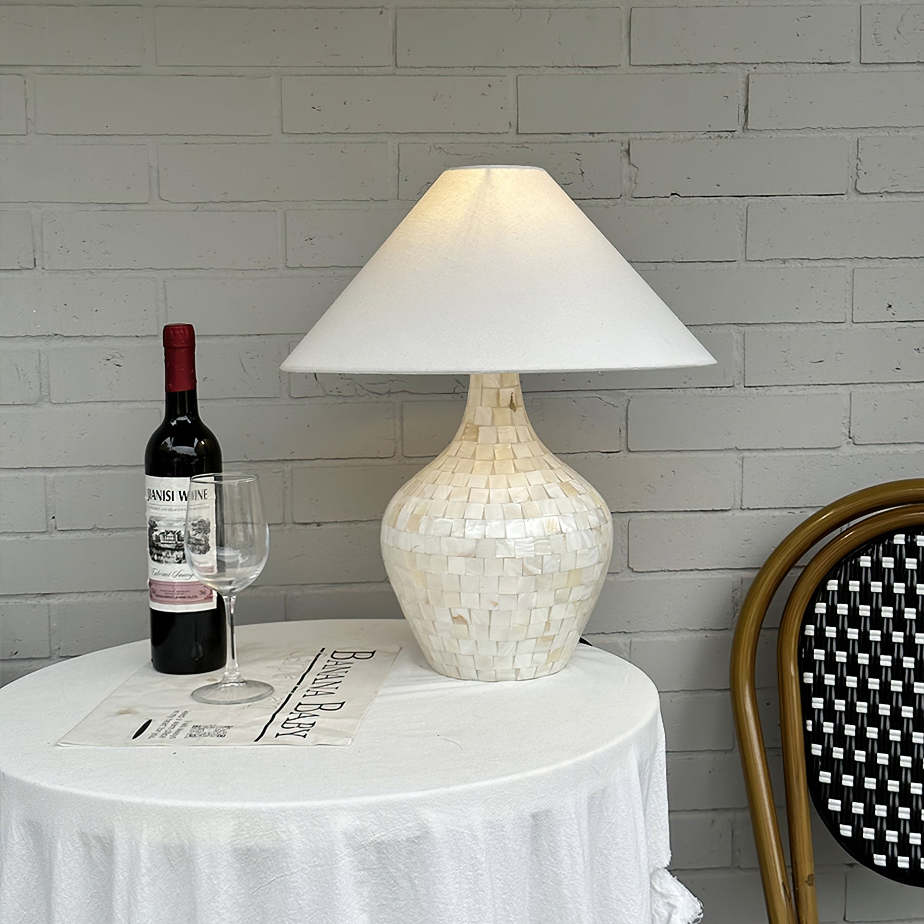 Lampe de Table en Coquillages - Design Élégant et Ambiance Apaisante